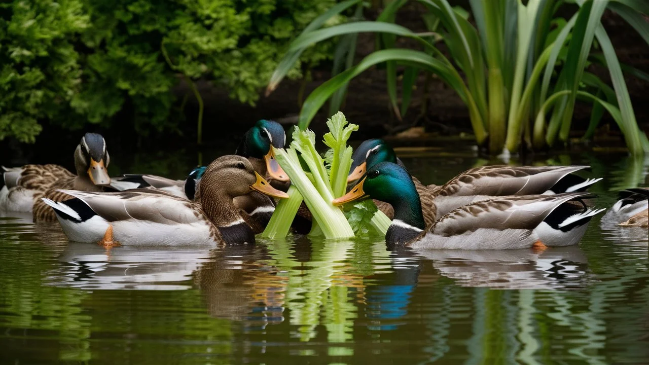  Ducks Eat Celery