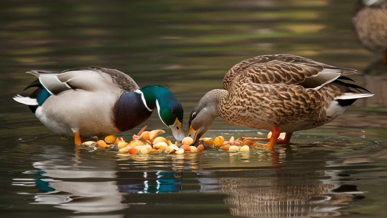 Ducks Eat Peach Seeds