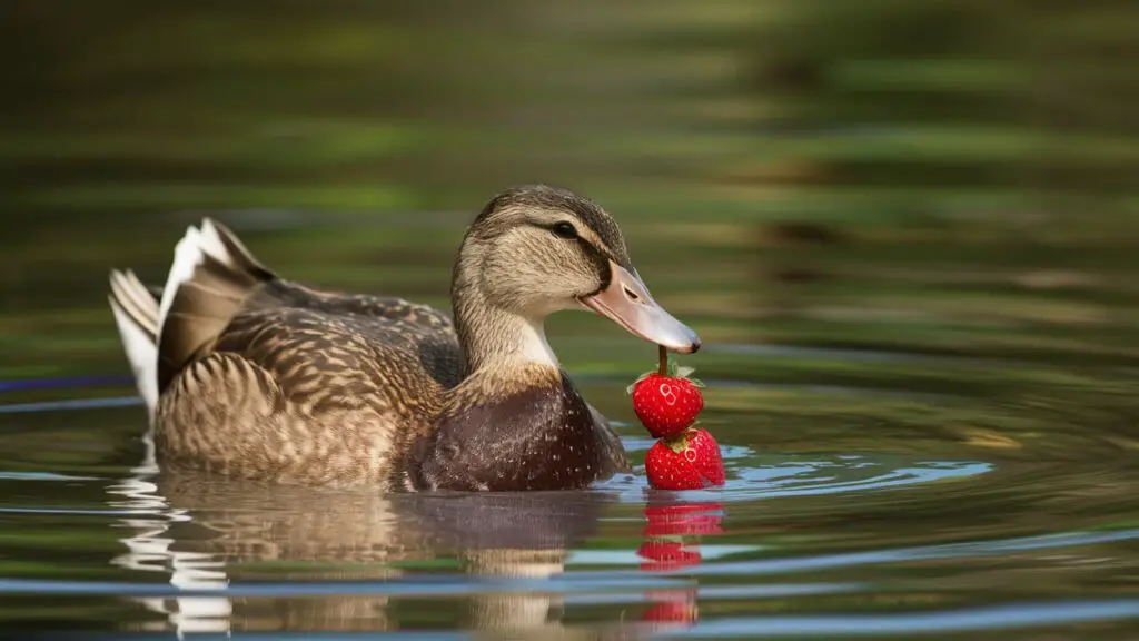 Can ducks safely consume strawberries?